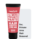 Nuutjob Intimate Hair Removal Cream for Men – Painless Hair Removal for Groin, Butt, and Shaft | Gentle & Fast-Acting Cream for Sensitive Skin - 50 gm