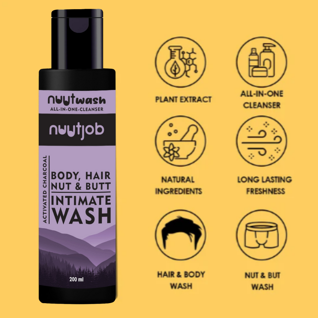 Nuutwash Intimate Nut, Butt, Body And Hair Wash Four-In-One Cleanser 200ml