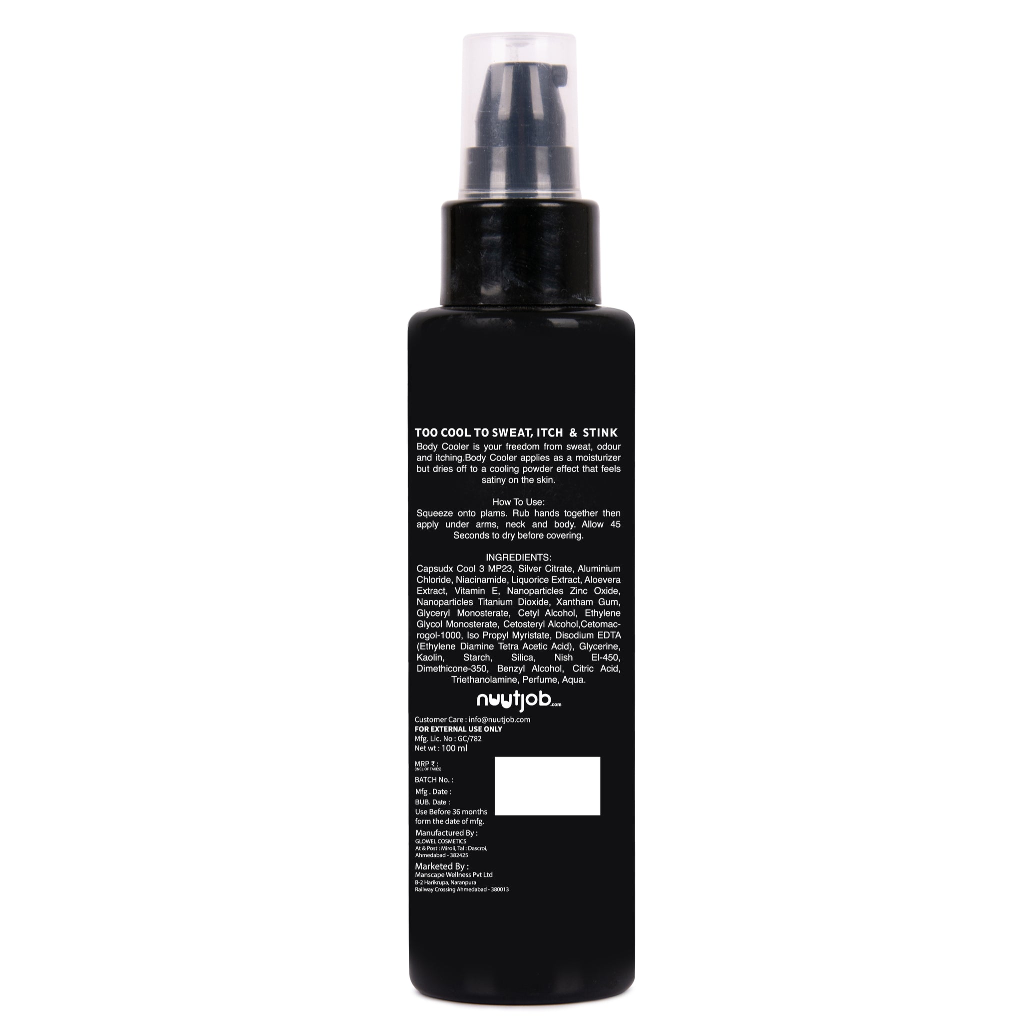 Body Cooler Prickly Heat Talcum Powder Replacement 100ml