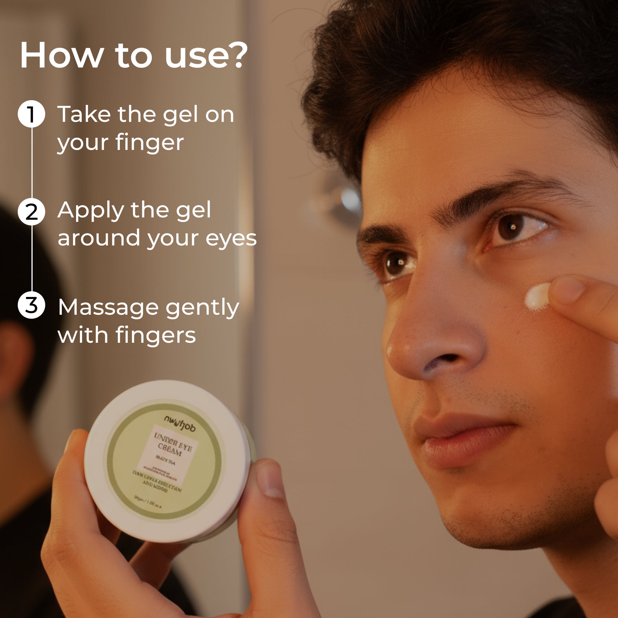 Black Tea Under-Eye Gel for | Unisex | - Dark Circle & Puffiness Reducer | 30gms